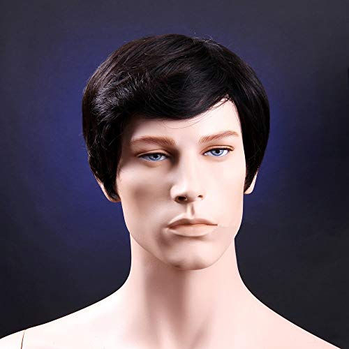 पुरुषों की विग पूरी लेस प्राकृतिक सीधी बाल