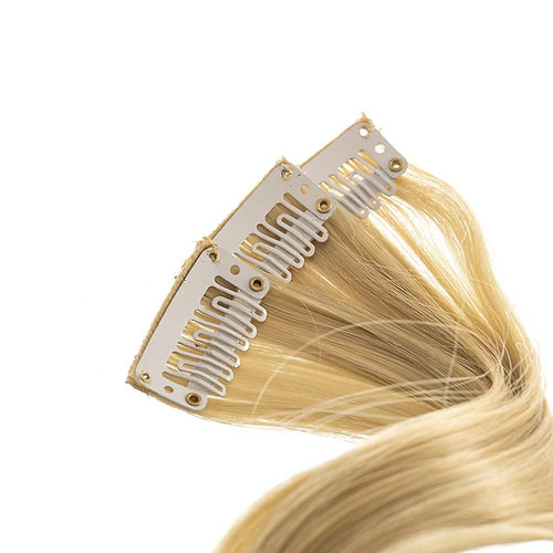 Thick Premium Blonde Double Clip Human Hair Streaks - Application: Personal