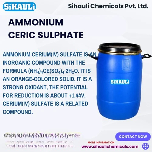 Ammonium Ceric Sulphate Manufacturers, Suppliers, Exporters From Vasai