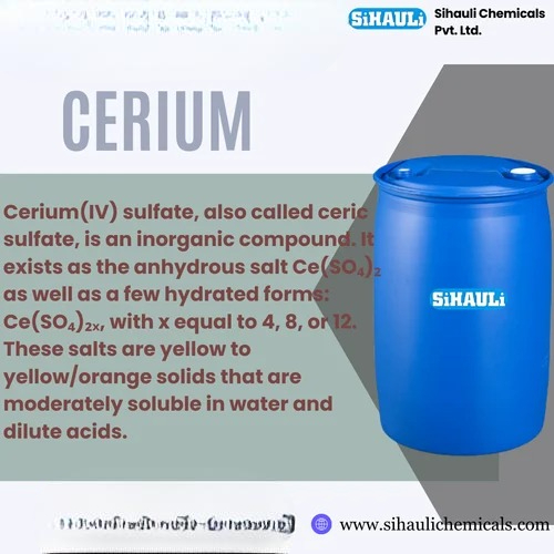 Cerium (IV) sulfate Manufacturers, Suppliers, Exporters From Vasai Mumbai