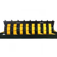 Automatic Hydraulic Road Blocker - Color: Yellow