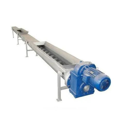 Industrial Screw Conveyor - Color: Silver