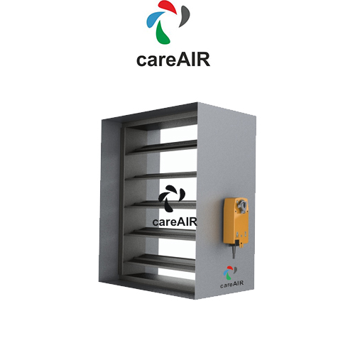Fire Damper Wall Mounted Motorised Actuator Mounted Centrally