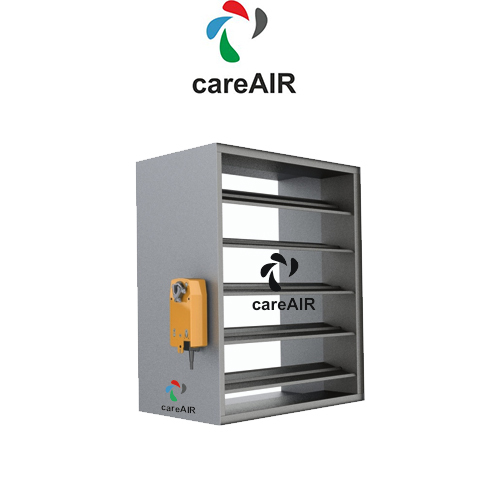 Fire Damper Wall Mounted Motorised Actuator Mounted off Centred