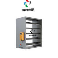Fire Damper Wall Mounted Motorised Actuator Mounted Off Centred - Color: Grey