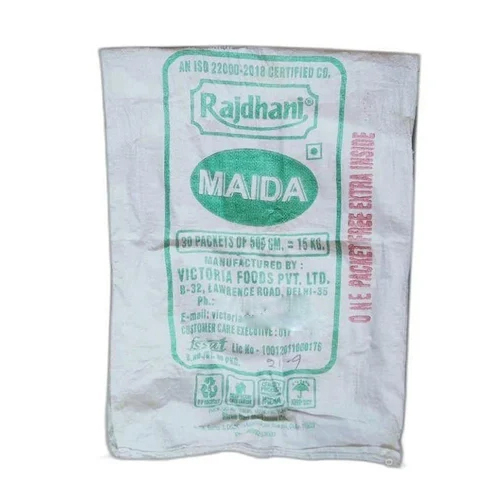 Pp Woven Maize Flour Bag - Color: White