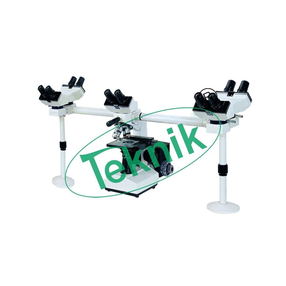 Multi Viewing Microscope - Monocular & Binocular Heads, Quadruple Nose Piece, Achromatic Objectives 4x, 10x, 40x, 100x(s, Oil), Halogen Illumination & Mechanical Stage 140x140mm