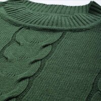 Mens Round Neck Sweaters - Color: Green