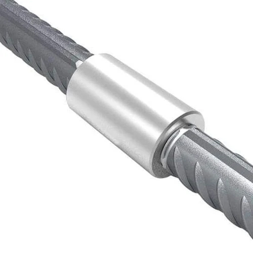 1Inch Threaded Mild Steel Rebar Coupler - Color: Silver