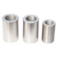 Taper Thread Rebar Coupler - Color: Silver