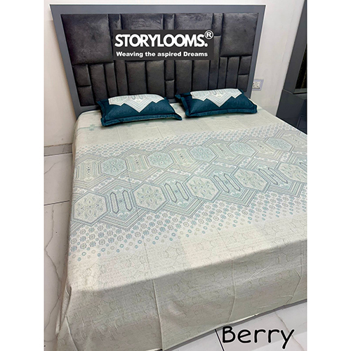 Berry Trendy King Size Cotton Bedsheet - Color: Different Available