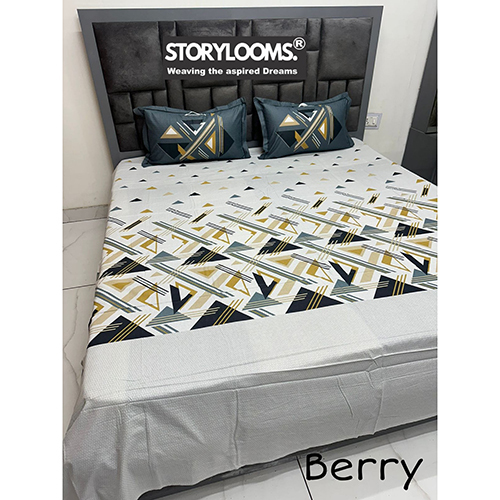 Berry Luxury King Size Cotton Bedsheet - Color: Different Available