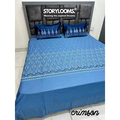 Crimson Modern King Size Cotton Bedsheet - Color: Different Available