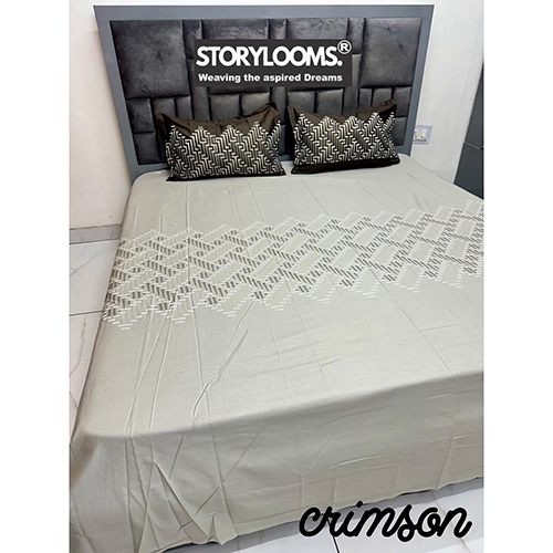 Crimson Printed King Size Cotton Bedsheet - Color: Different Available