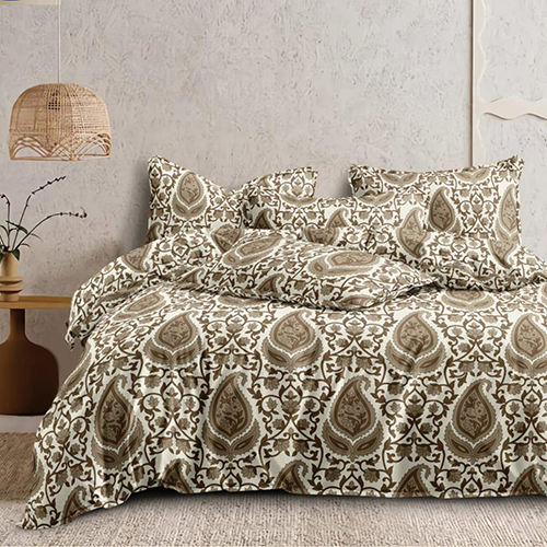 Glace Modern Premium Cotton Double Bedsheet - Color: Different Available