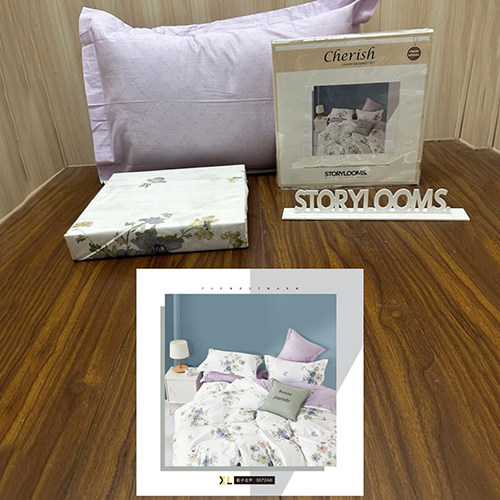 Glace Designer High Grade Cotton Fabric Double Bedsheet - Color: Different Available