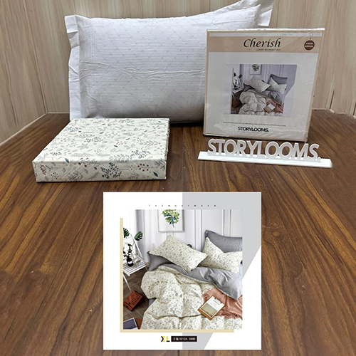 Glace Printed Cotton Double Bedsheet - Color: Different Available