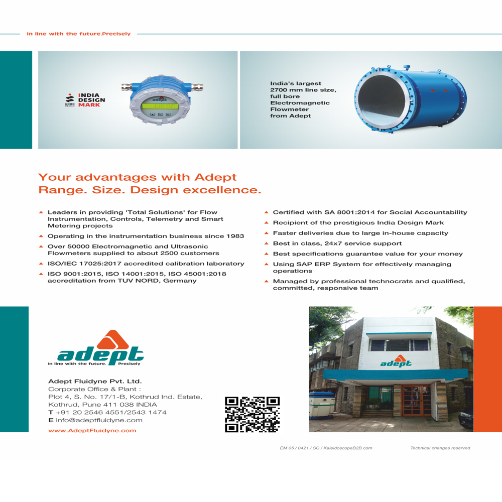 Adept Elctromagnetic Flowmeter - Color: Blue