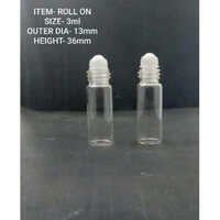 Glass Roll On Bottle - Capacity: 3 Milliliter (ml)