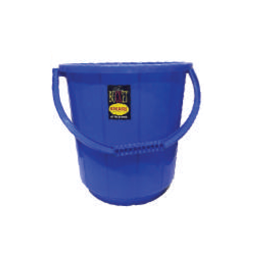 13 Ltr Natural Plastic Handle Bucket - Color: Blue