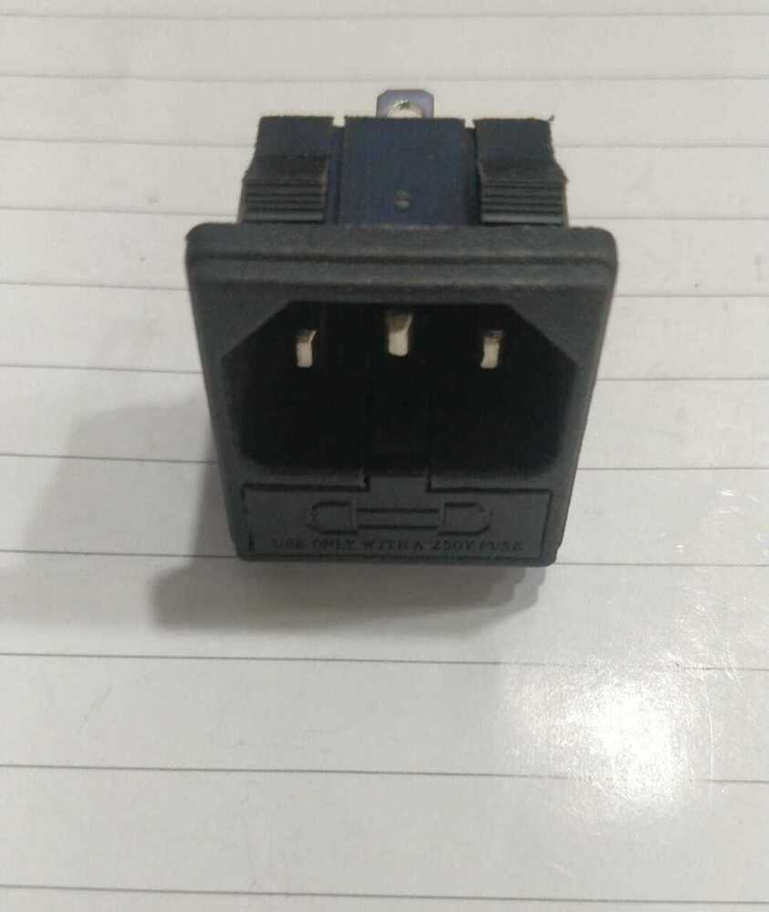 Ac-04 Socket With Fuse Press Fit - Plastic, Standard Size, Black | Ideal For Industrial Automation, Automotive Electronics, And Circuit Overload Protection