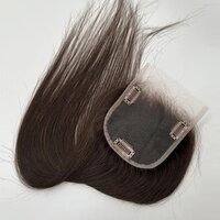 Indian Remy Natural Color HD Lace Human Hair Toppers With T Part