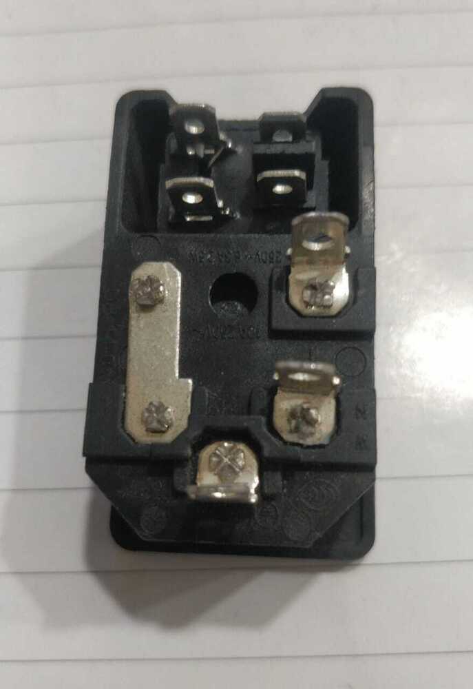 AC SOCKET PRESS FIT WITH FUSE AND SWITCH (KCD3)