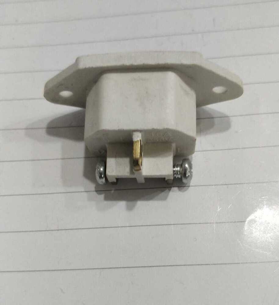 Ac 01 White Socket With Nut - Color: Black