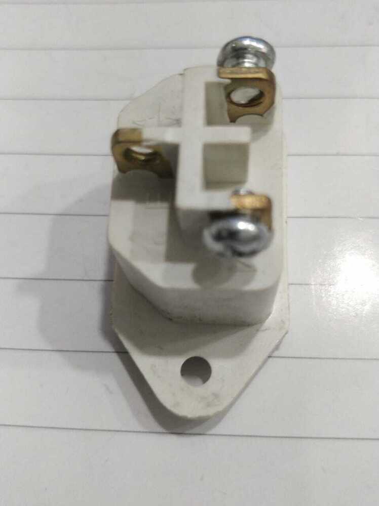 Ac 01 White Socket With Nut - Color: Black
