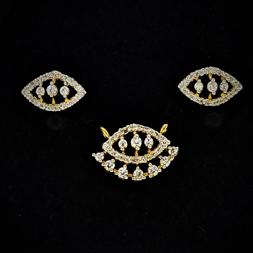 Cz Mangalsutra Set - Color: All Color