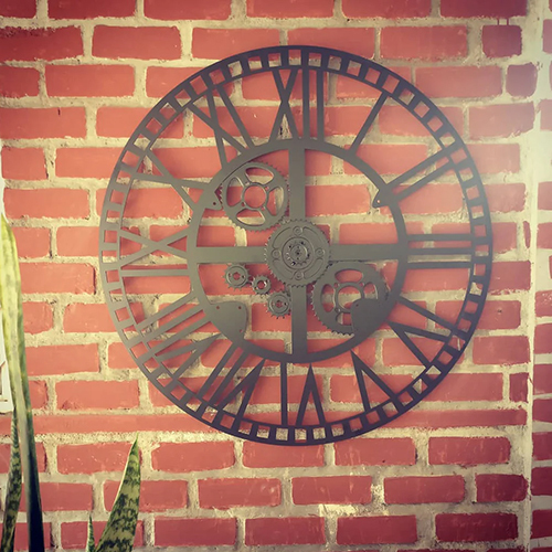 Industrial Gears Metal Wall Clock