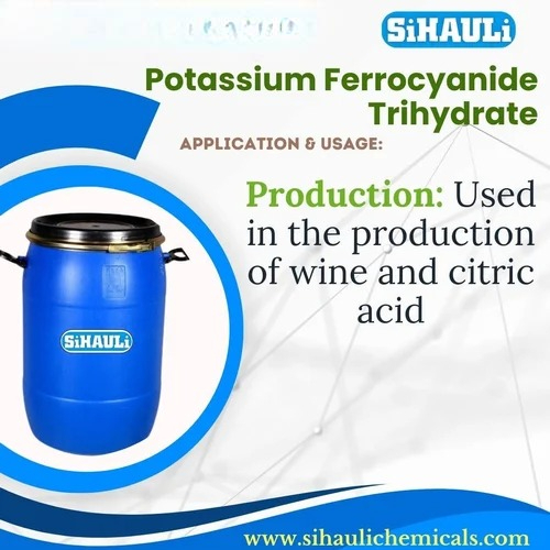 Potassium Ferrocyanide Trihydrate Manufacturers, Suppliers, Exporters From Vasai Mumbai India