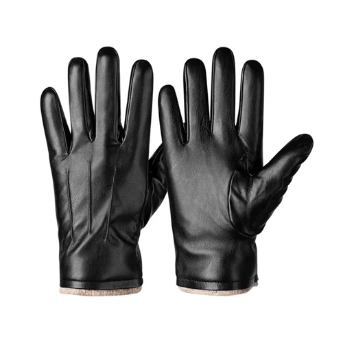 Men Faux Leather Gloves