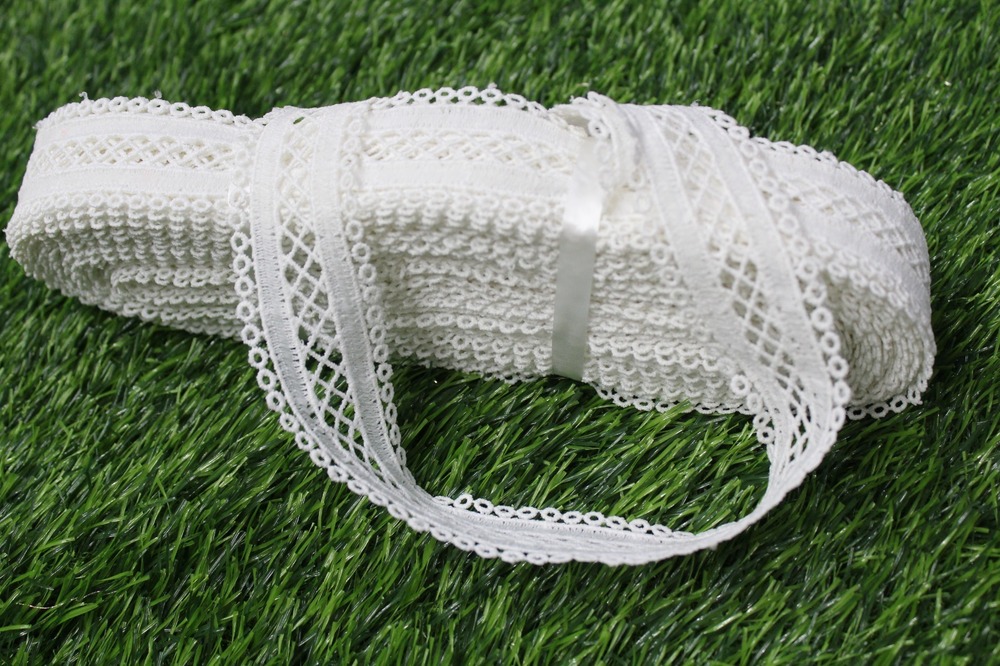Whit Gpo Designer For Garment Lace - Polyester, 2 Inch Width, One Sided | Beautiful Border Lace For Female Garments, Fancy Pattern, 2 Inch Meter Length