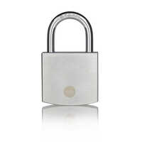 1 Yale 50mm Brass Disc Padlock With 3 Retaining Keys - Color: Silver