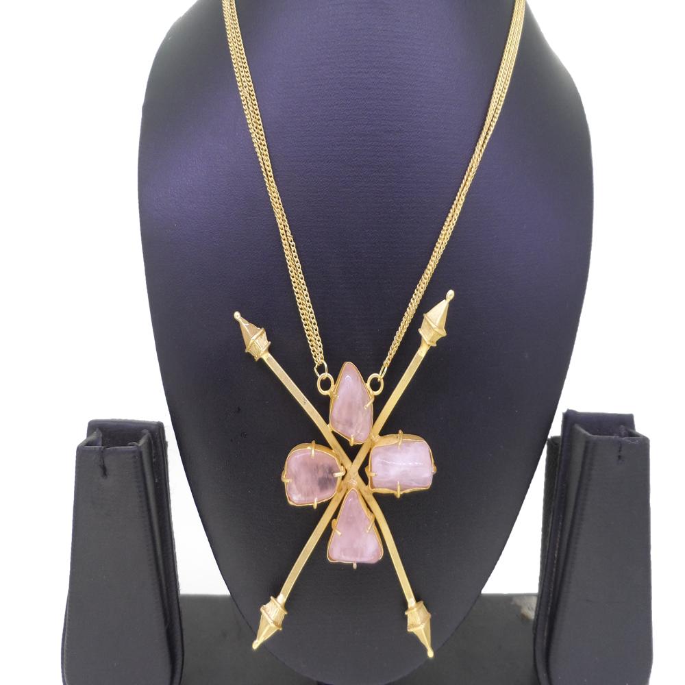 Handmade Necklace Set - Handmade Oxidised Earrings With Natural Stones | Exquisite Craftsmanship Timeless Elegance Traditional Indian Artistry