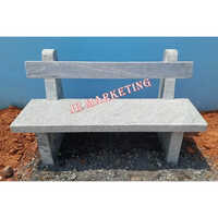 Garden Stone Bench - Polished Finish, Modern Design, Customizable Color | Durable, Indian Style, 1-year Warranty For Garden Relaxation