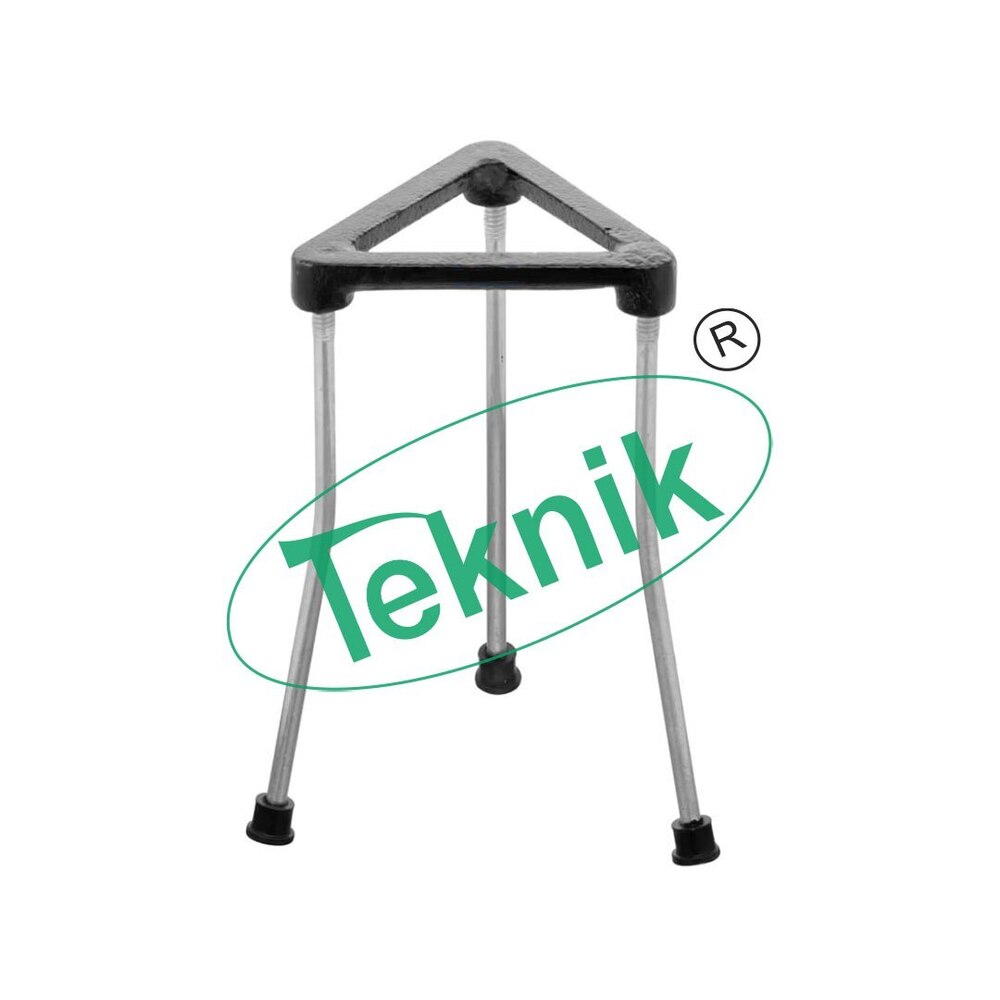 Tripod Support - Galvanized Steel, Dimensions (H): 140-220 Mm | Applications For Biology Models, Ideal For Educational Use