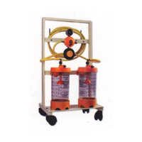 Stainless Steel Theater Suction Trolley - Color: Orange