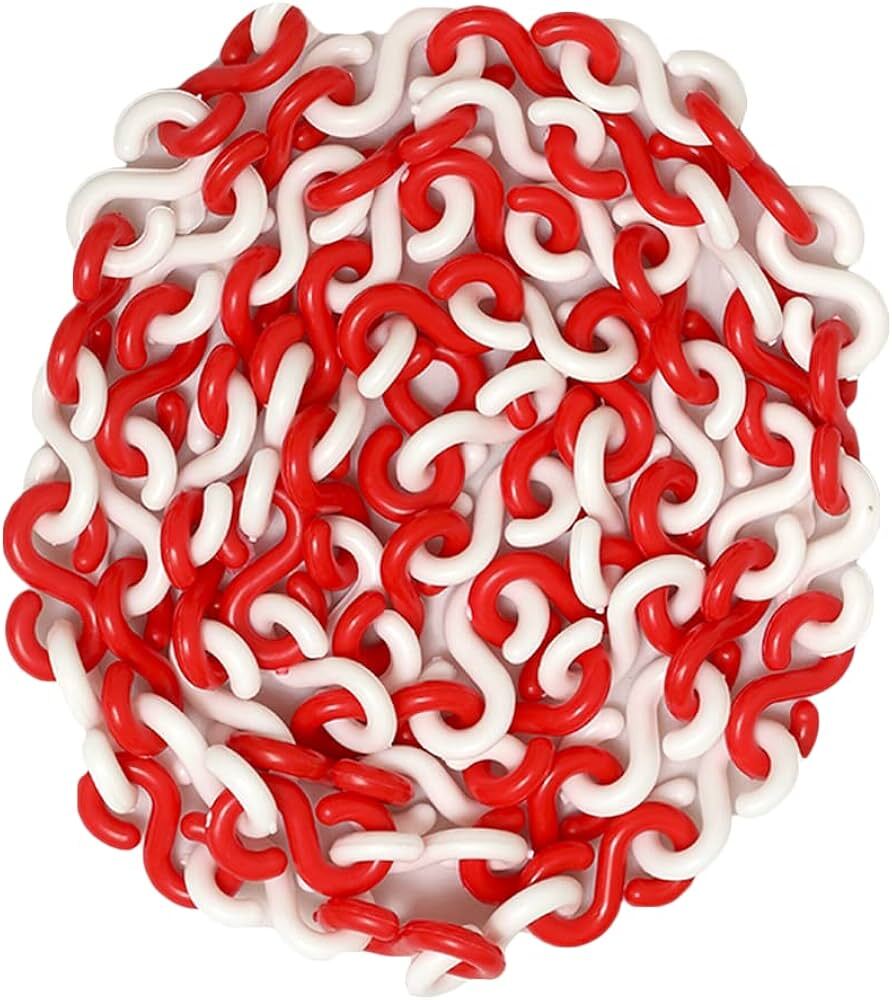 Plastic Barricading Chain - Color: Red And White