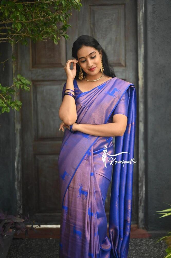 Soft Silk Saree - Bust Size: 44 Inch (In)