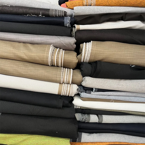 Knitted Double Cloth Mix Unassorted Cotton Trouser Fabric