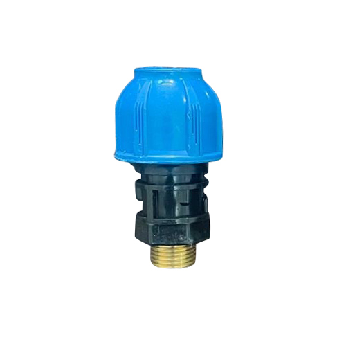 Male Threaded Adapter - Color: Blue
