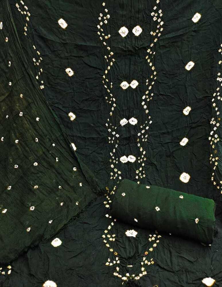 Bhandej Heavy Dress Material - Bust Size: 44 Inch (In)