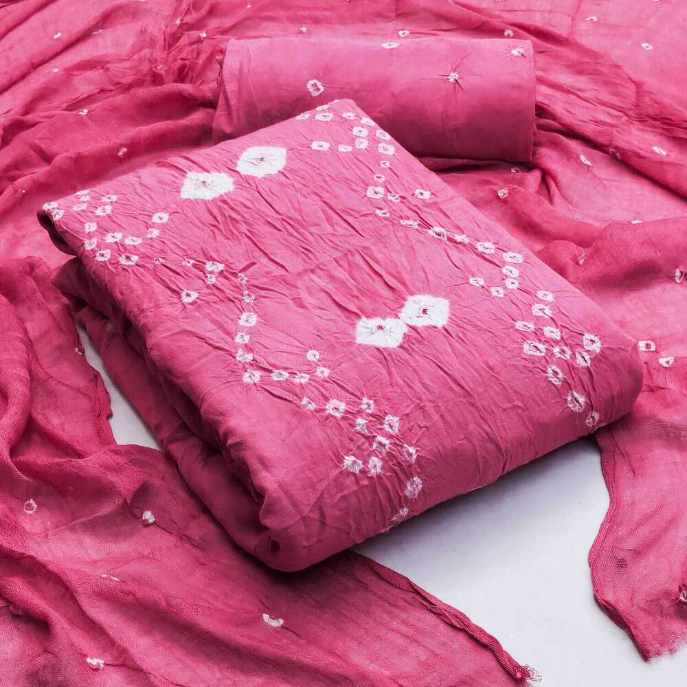 Bhandej Heavy Dress Material - Bust Size: 44 Inch (In)