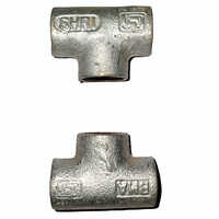 Gi Tee - Iron Material, Galvanized Finish, Silver Color | High Durability, High Working Pressure, Industrial Grade With Warranty