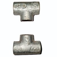 Gi Tee - Iron Material, Galvanized Finish, Silver Color | High Durability, High Working Pressure, Industrial Grade With Warranty