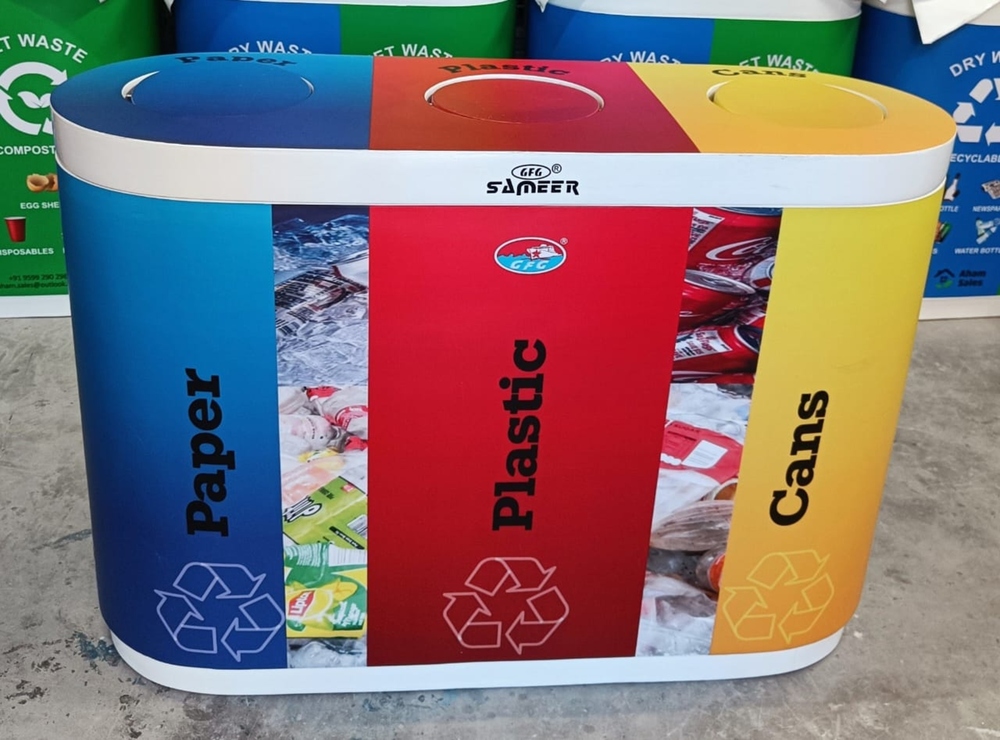 FRP Trio Dustbin 120L