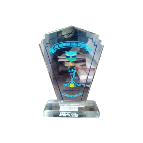 10 Inch Memento Acrylic Trophy - Finishing: Printed