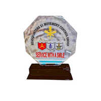 8 Inch Acrylic Diamond Momento - Color: Brown
